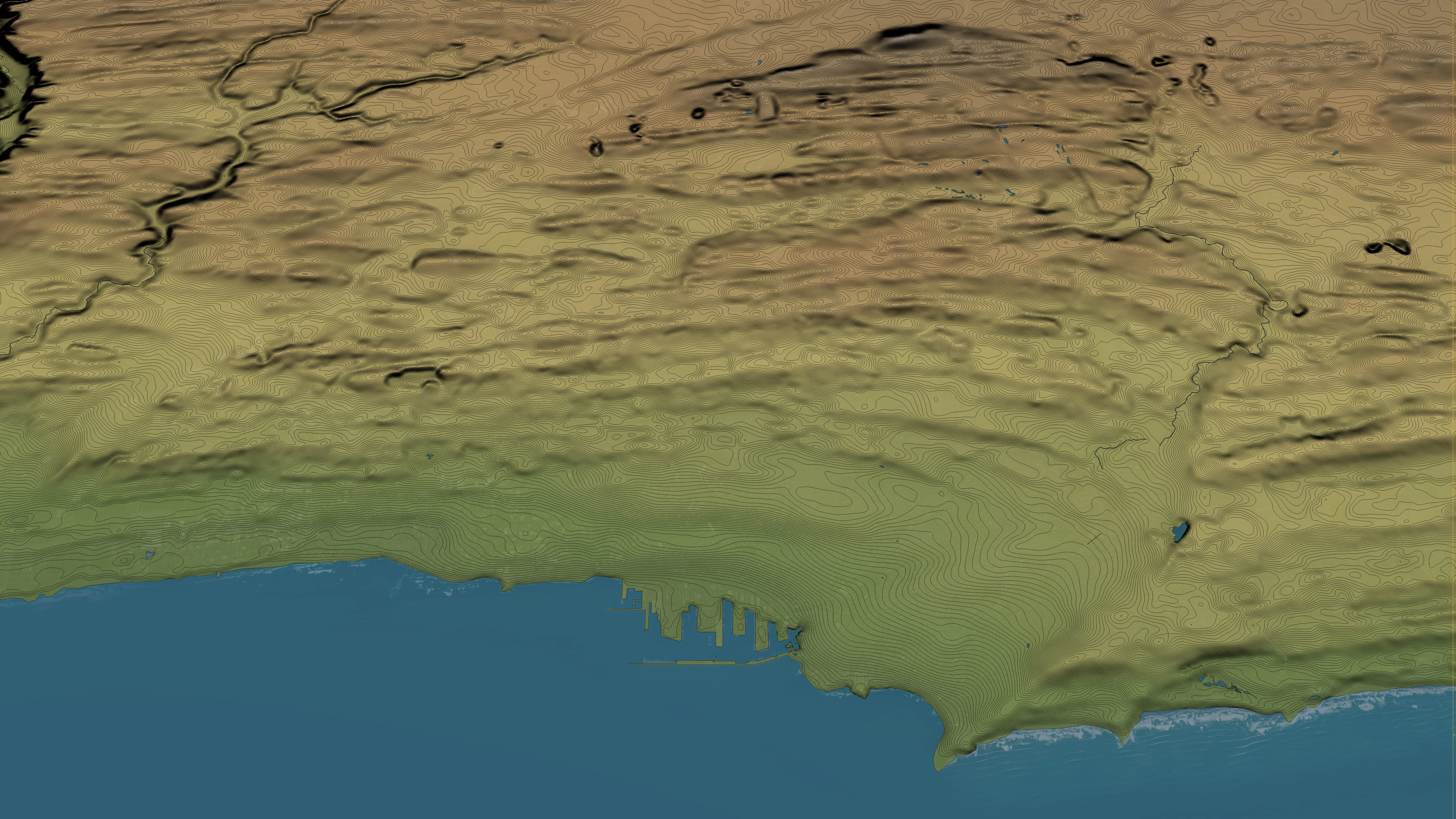 Casablanca - Topography Terrain Low-poly 3D model_18