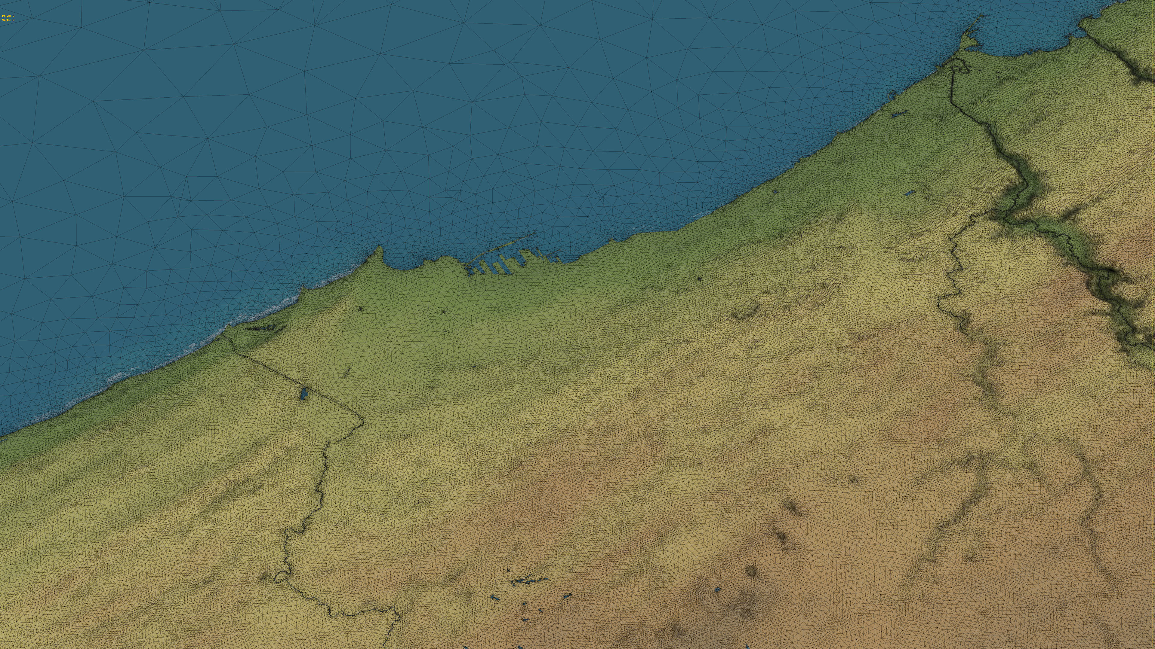 Casablanca - Topography Terrain Low-poly 3D model_11