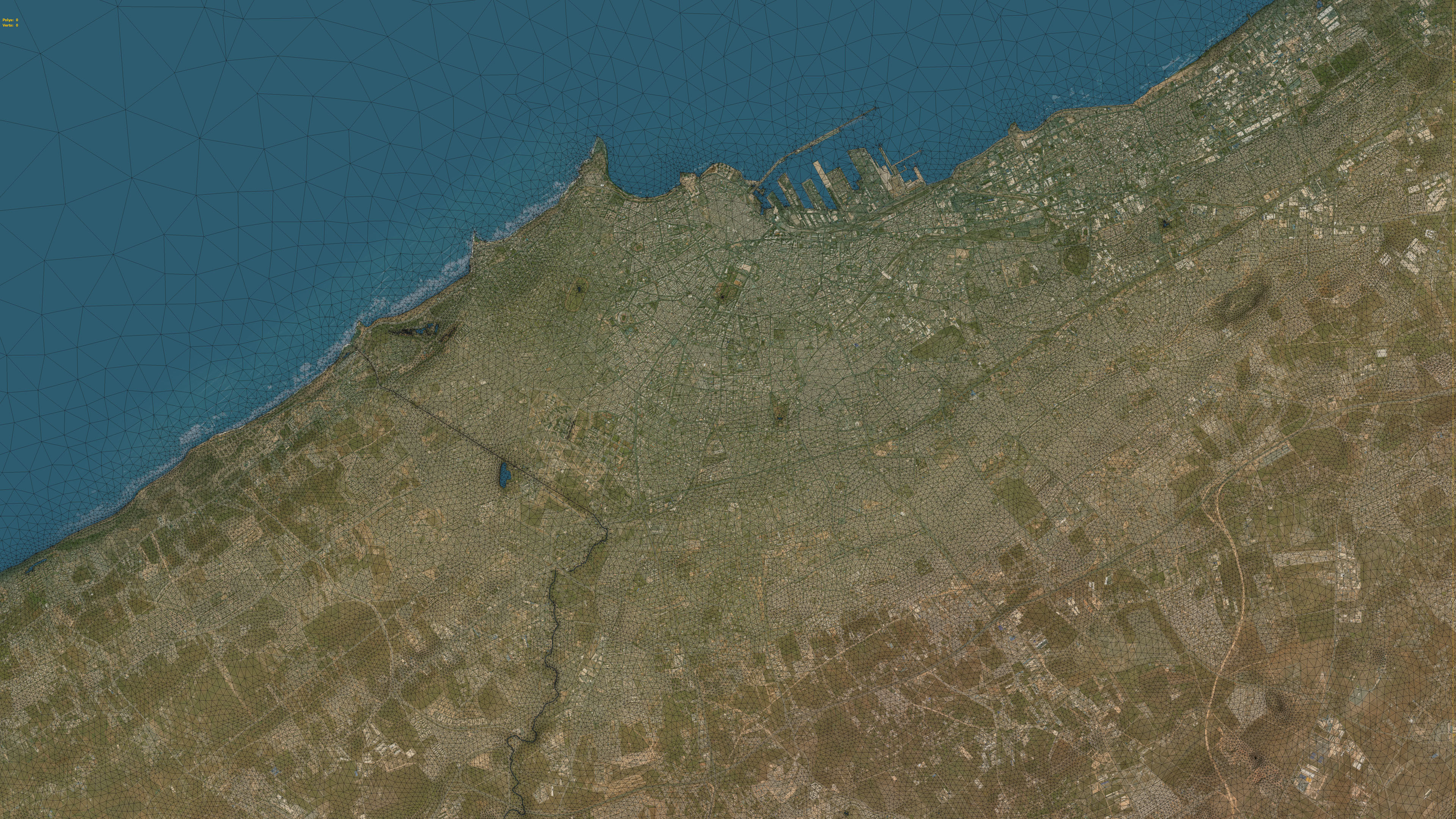 Casablanca - Topography Terrain Low-poly 3D model_1