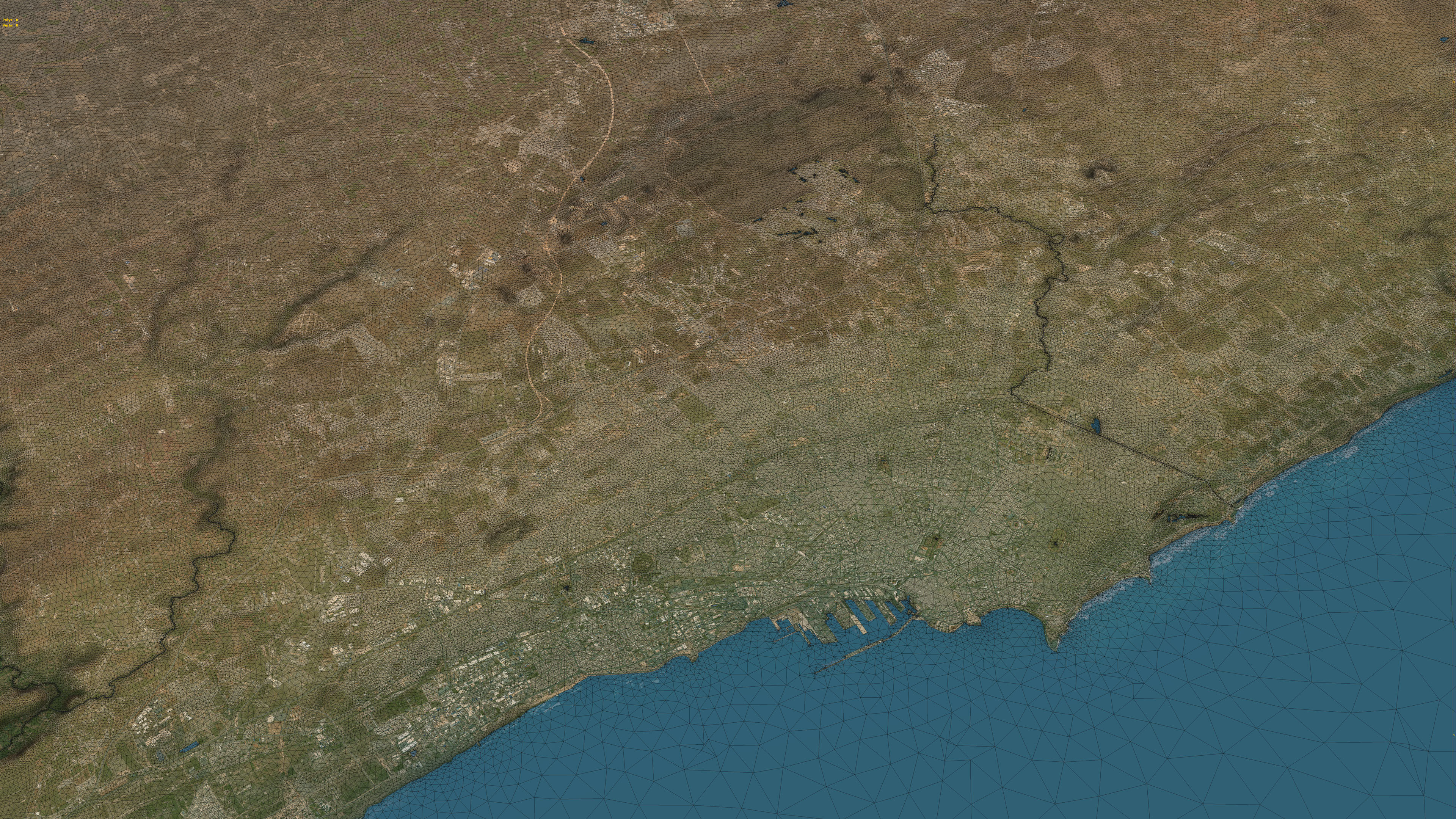 Casablanca - Topography Terrain Low-poly 3D model_19