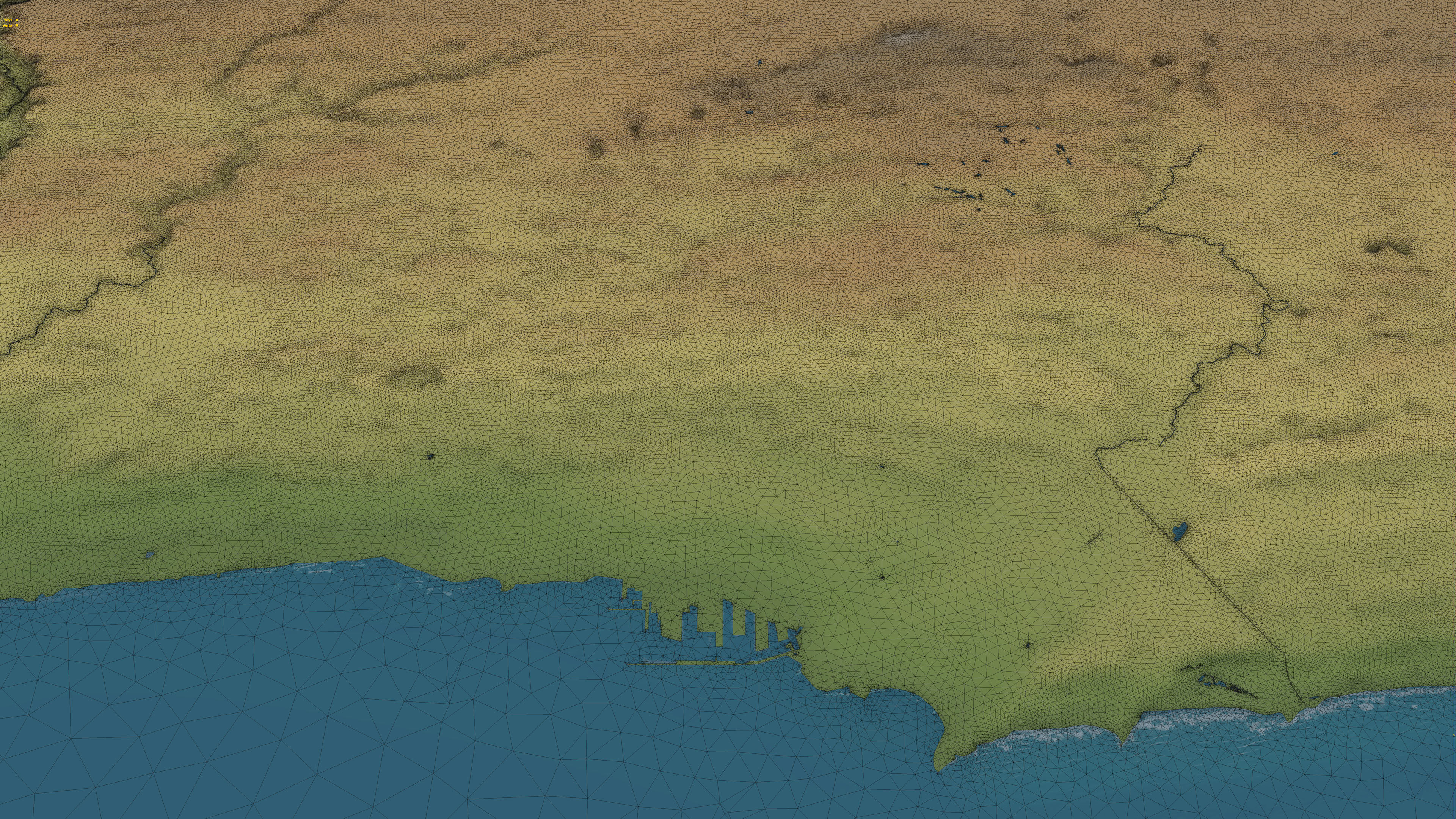 Casablanca - Topography Terrain Low-poly 3D model_17
