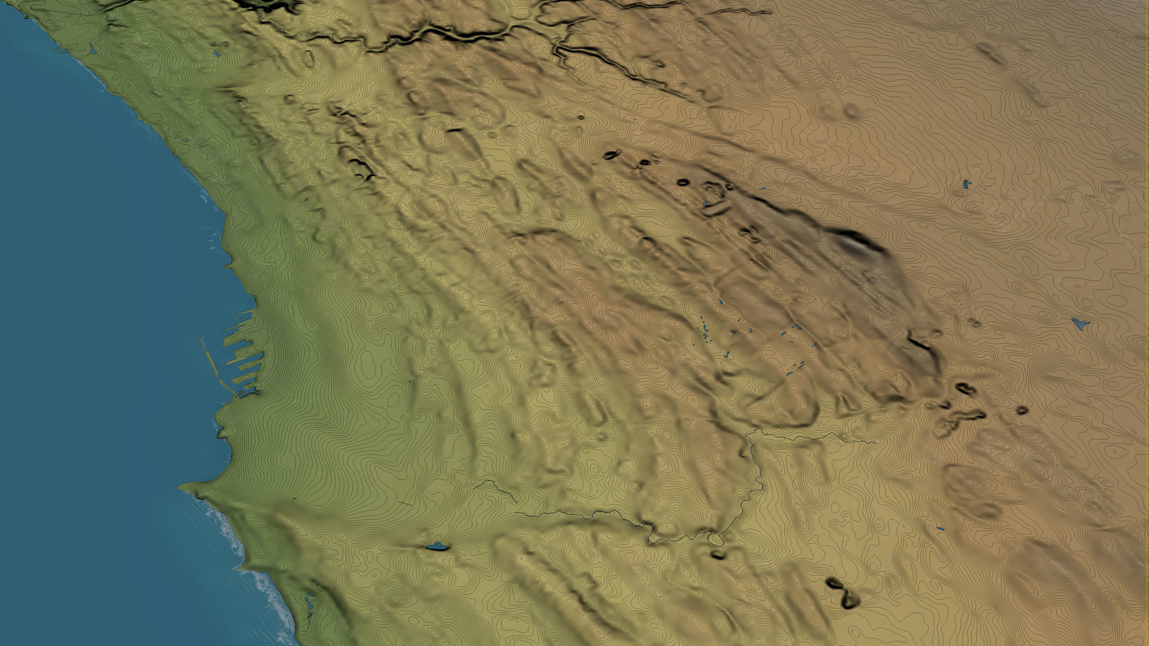 Casablanca - Topography Terrain Low-poly 3D model_15