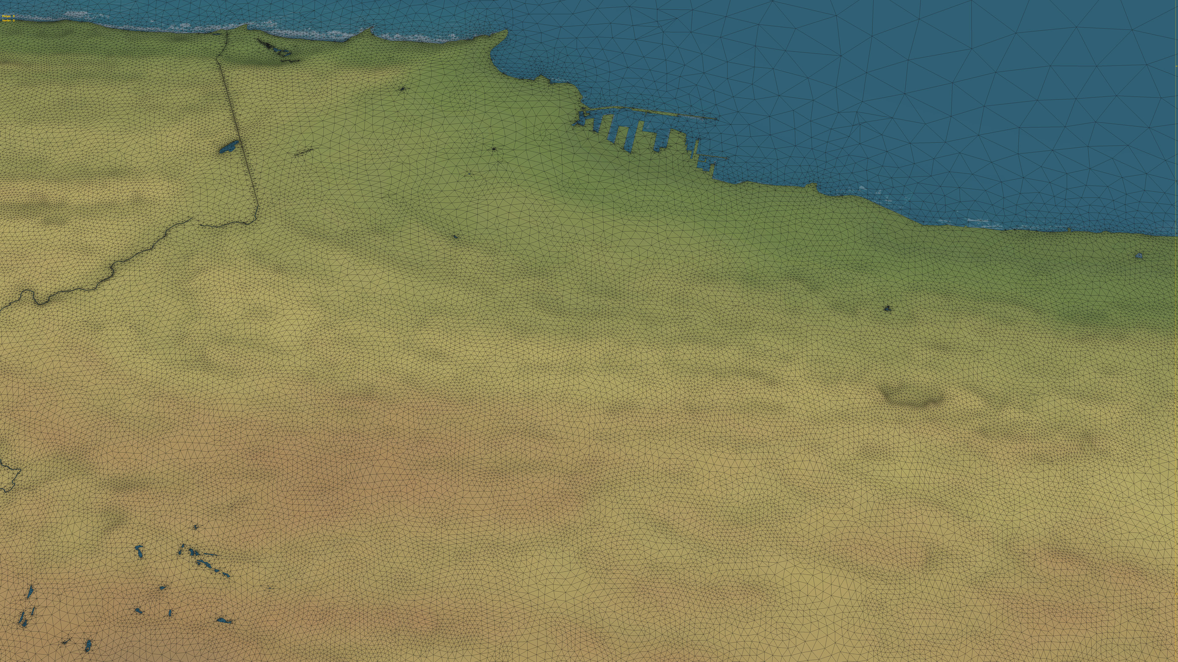 Casablanca - Topography Terrain Low-poly 3D model_8