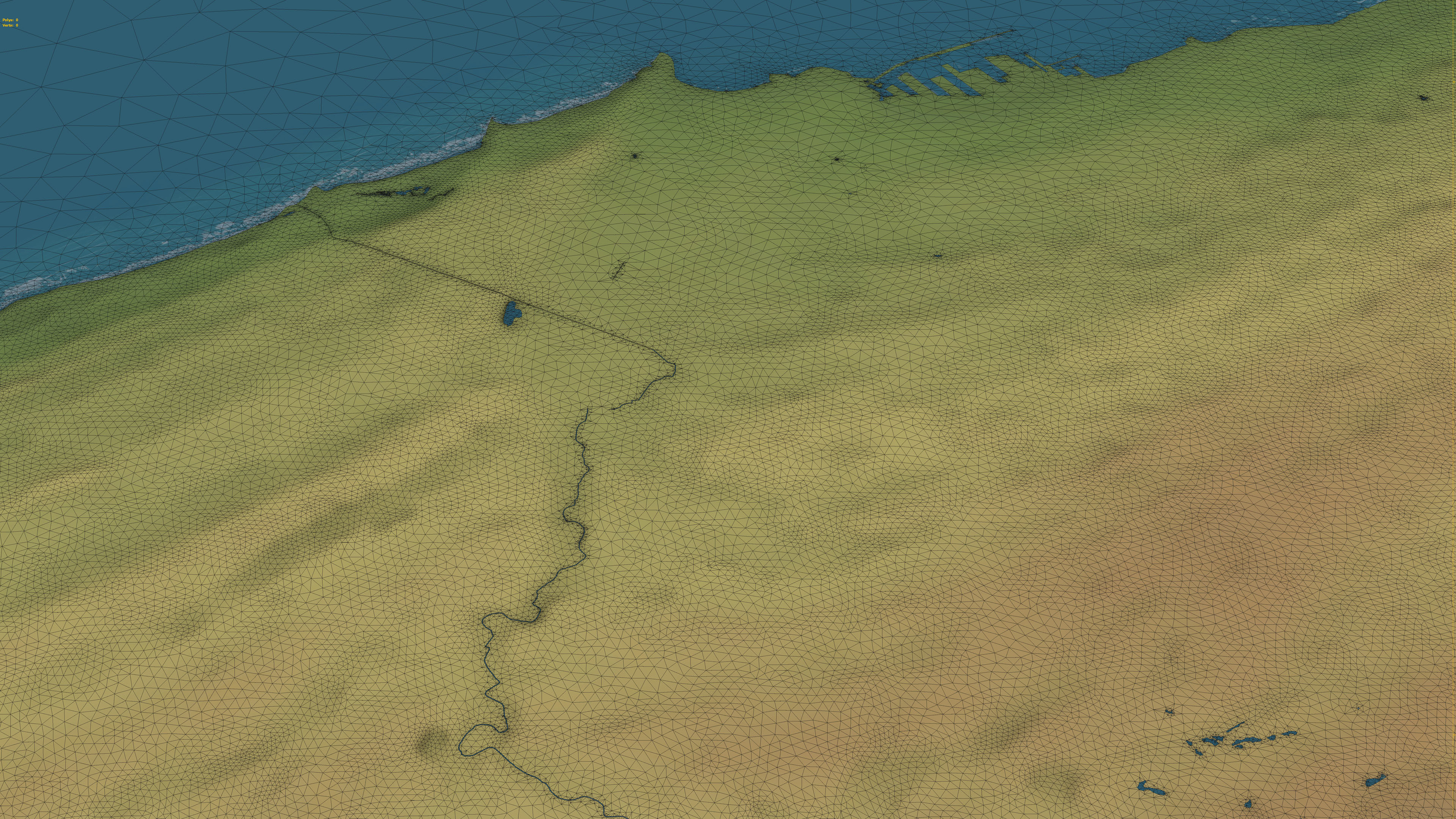 Casablanca - Topography Terrain Low-poly 3D model_5