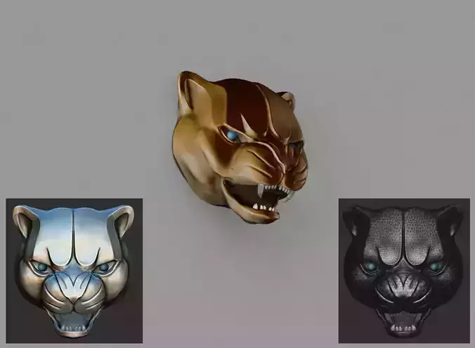 Tiger face wall mounted