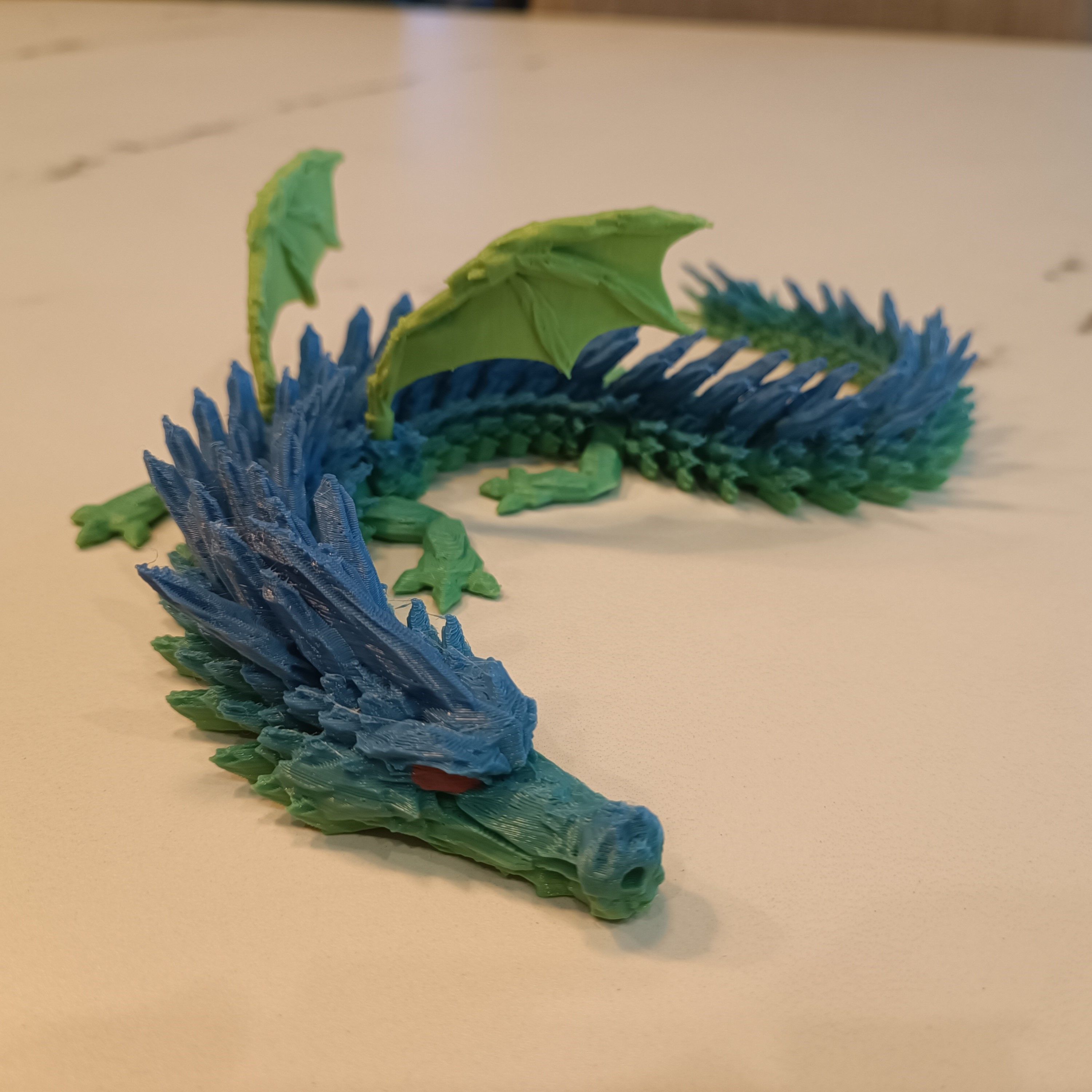 REALISTIC WINGED ARTICULATED DRAGON 3D print model_2