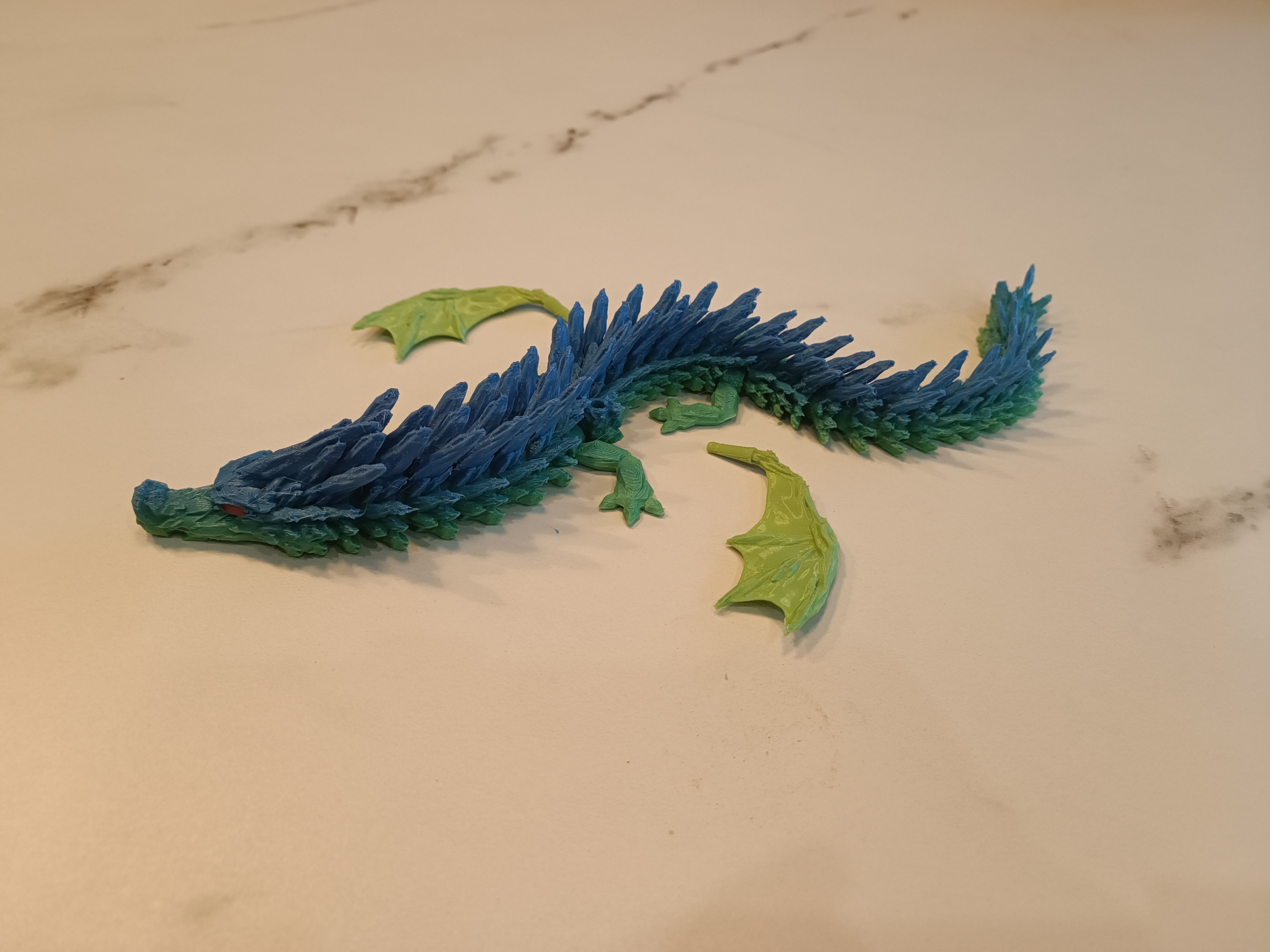 REALISTIC WINGED ARTICULATED DRAGON 3D print model_4