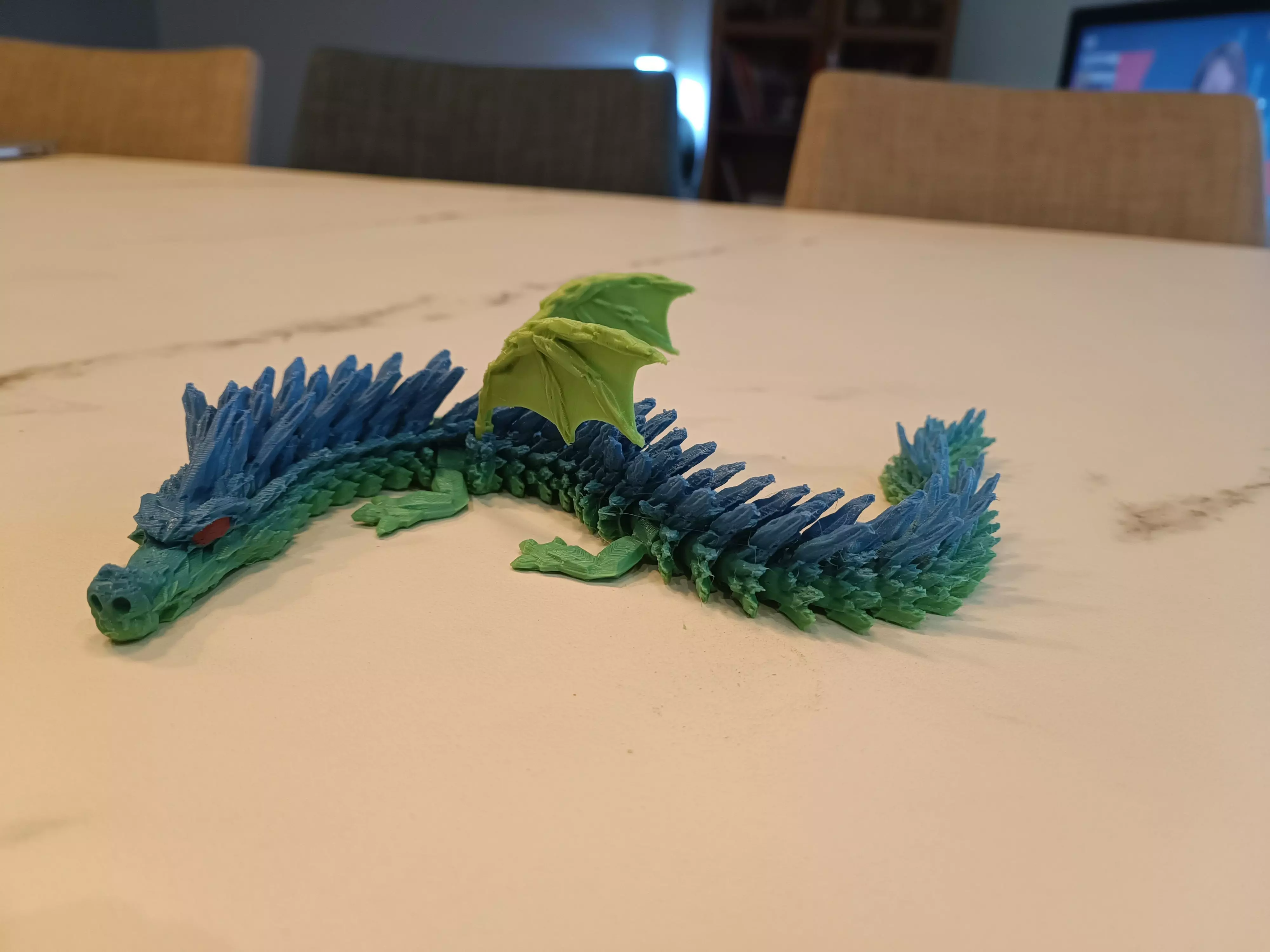 REALISTIC WINGED ARTICULATED DRAGON 3D print model_0