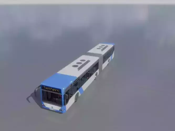 City Bus Blue 18200m Low-poly 3D model
