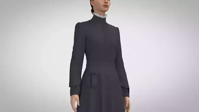 Edwardian Dress 3D model