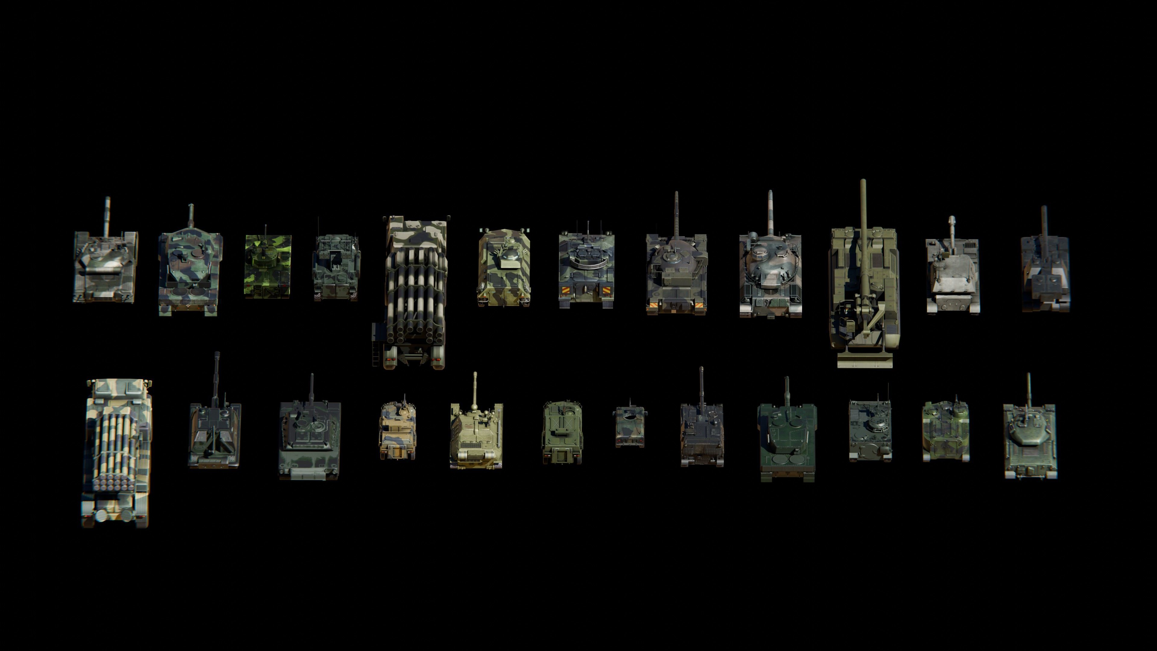 Low Poly War Vehicles PACK Low-poly 3D model_1