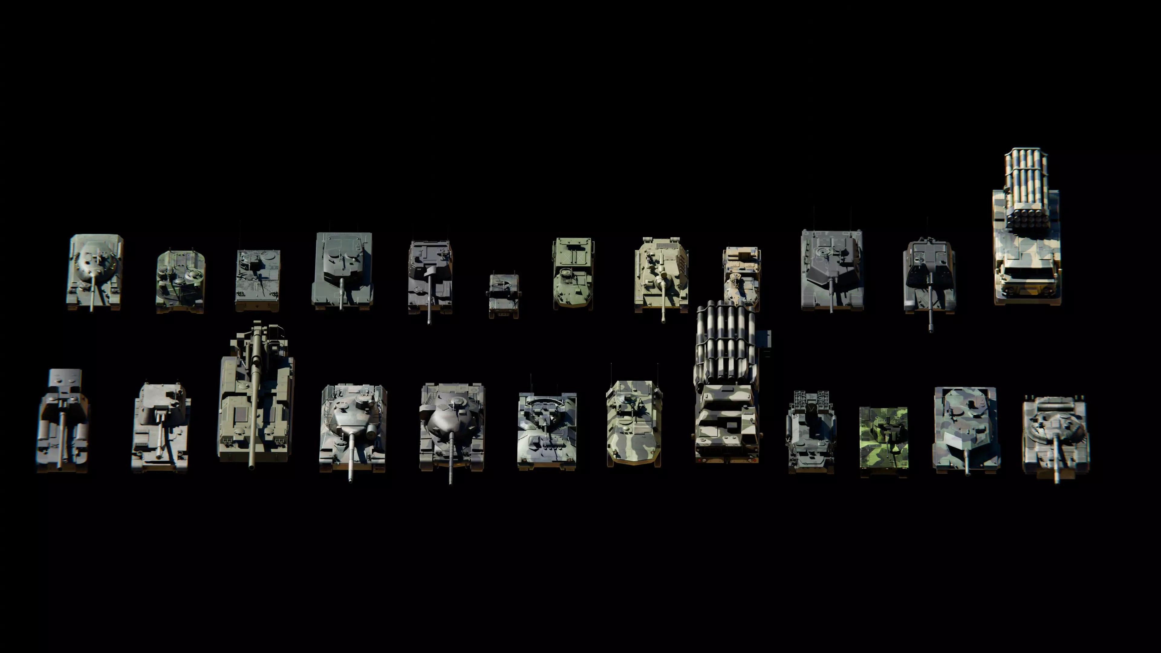 Low Poly War Vehicles PACK Low-poly 3D model_0