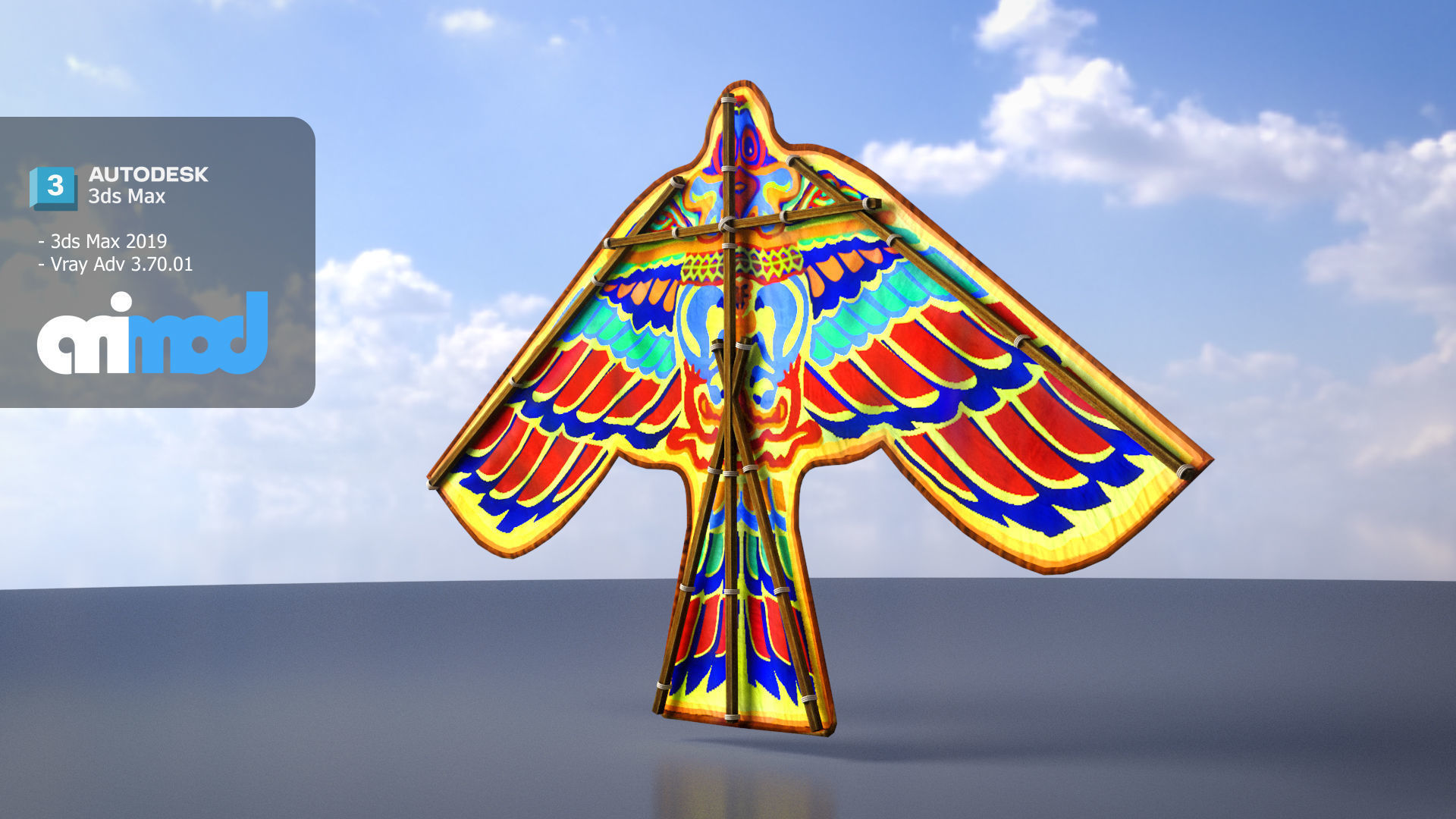 Eagle Kite 3D model_2