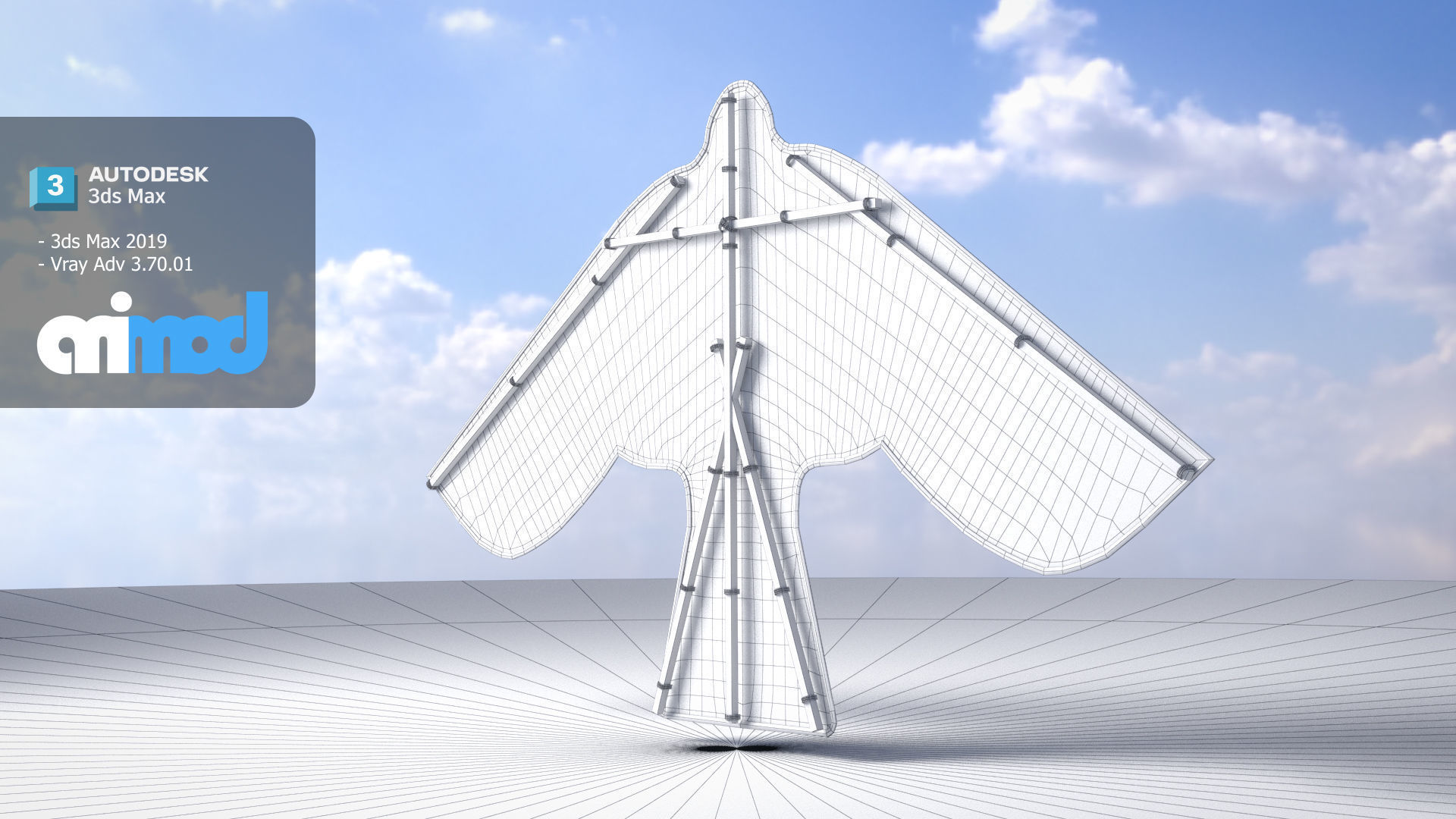 Eagle Kite 3D model_7