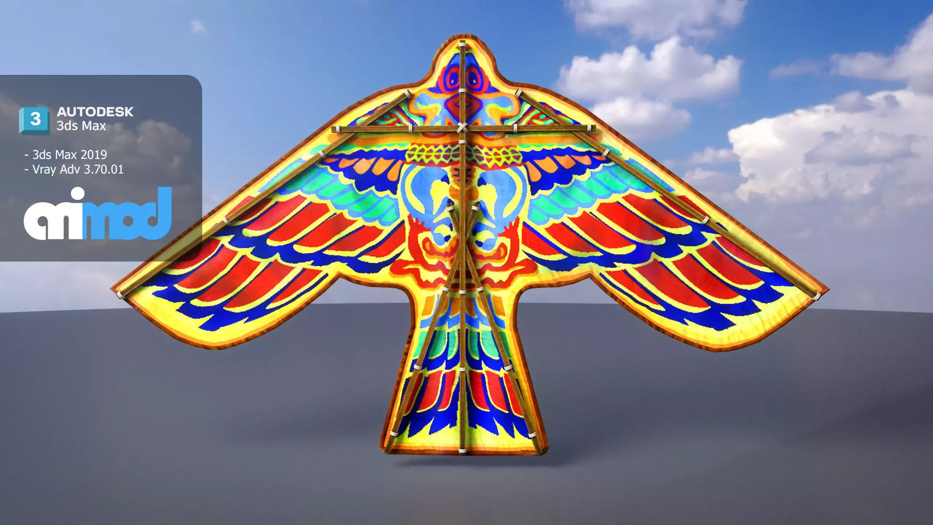 Eagle Kite 3D model_0