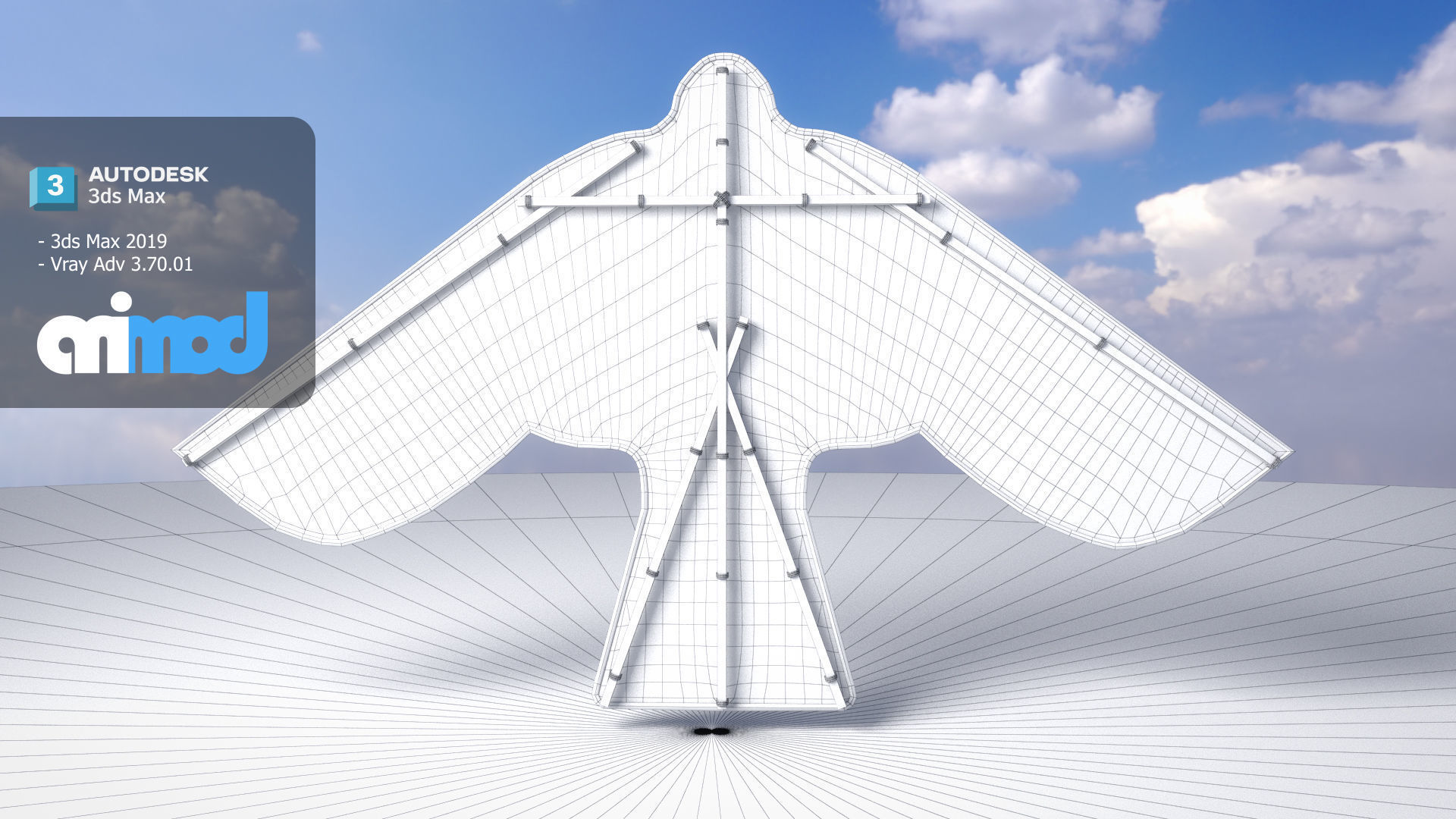 Eagle Kite 3D model_5