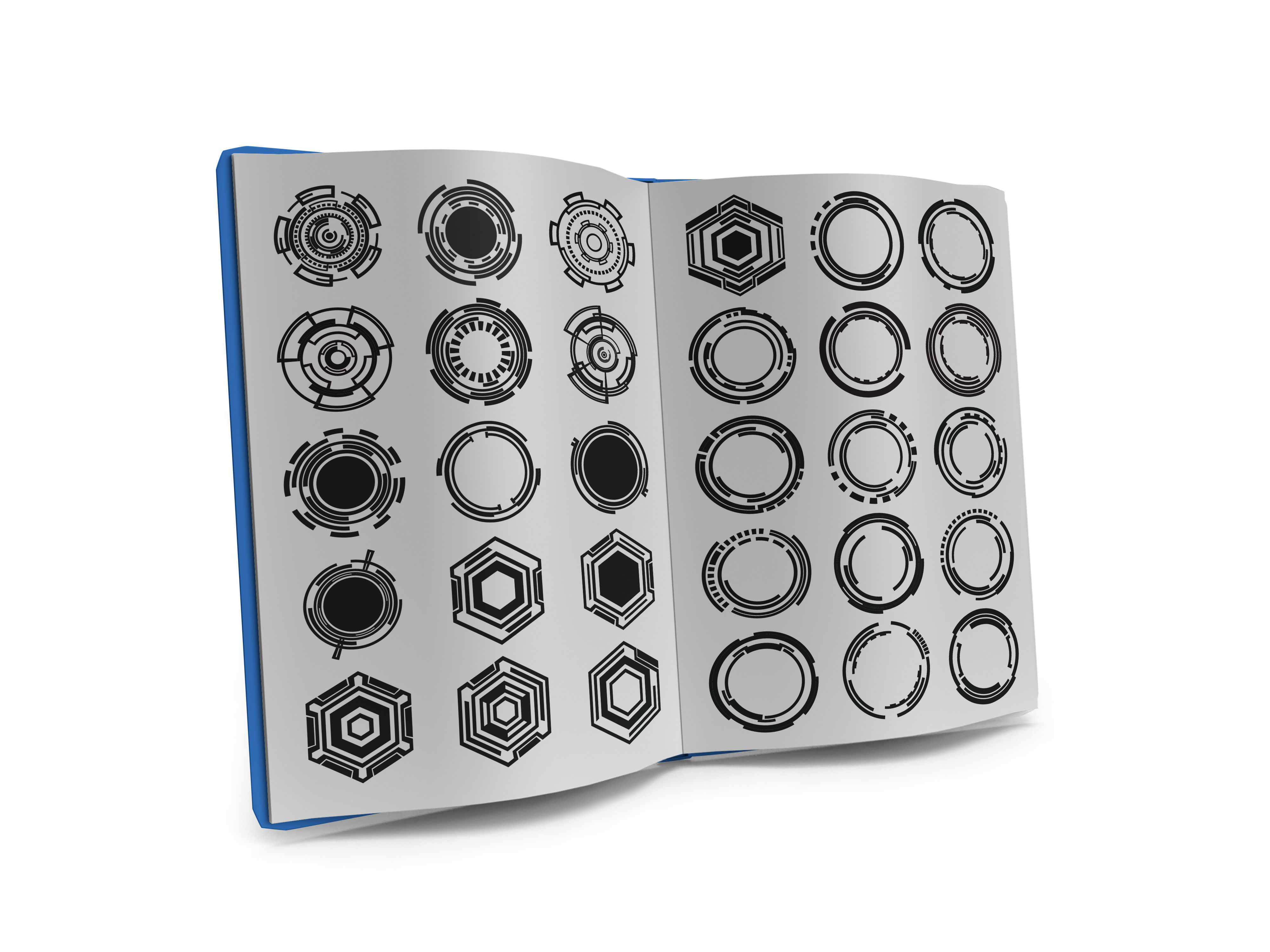 150 Sci-Fi Vector Patterns 3D model_1