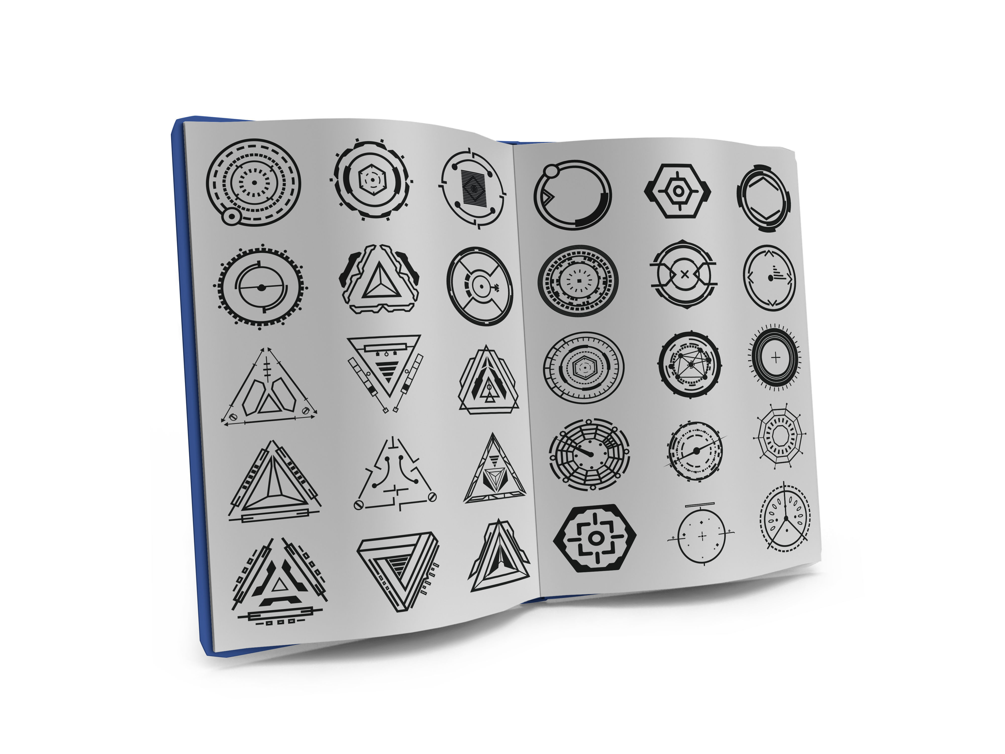 150 Sci-Fi Vector Patterns 3D model_5