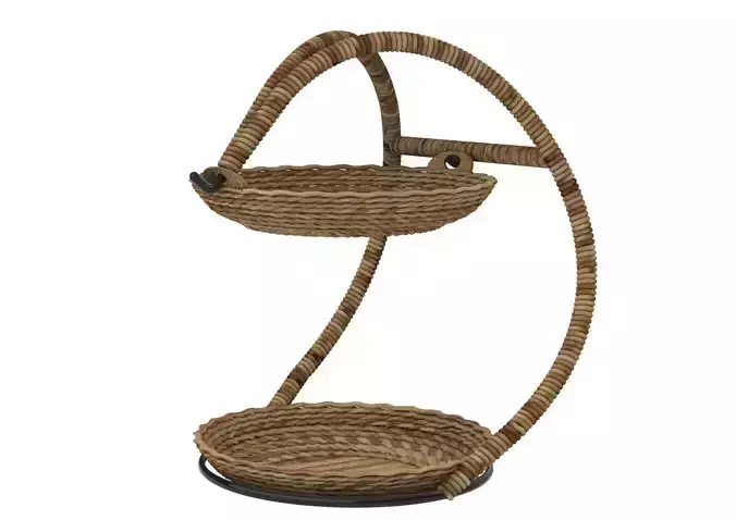 Rustic Tiered Storage Basket