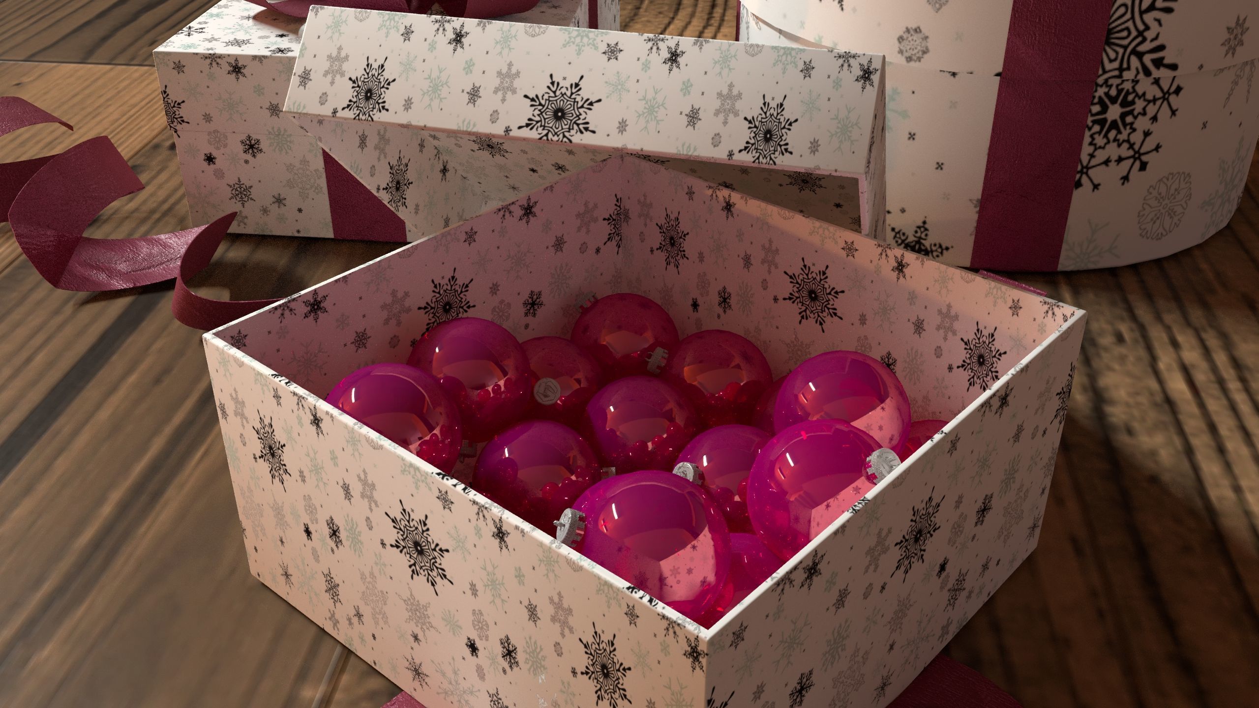 New Year Christmas Presents 3D model_4