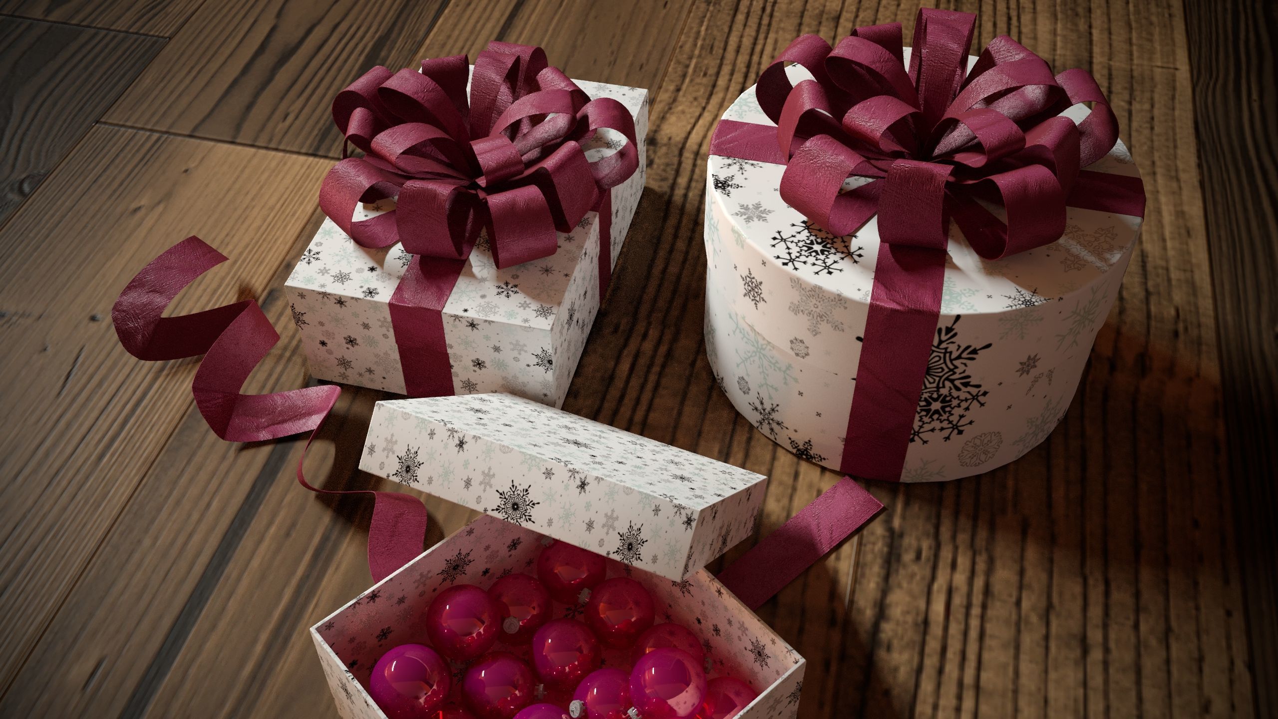 New Year Christmas Presents 3D model_2