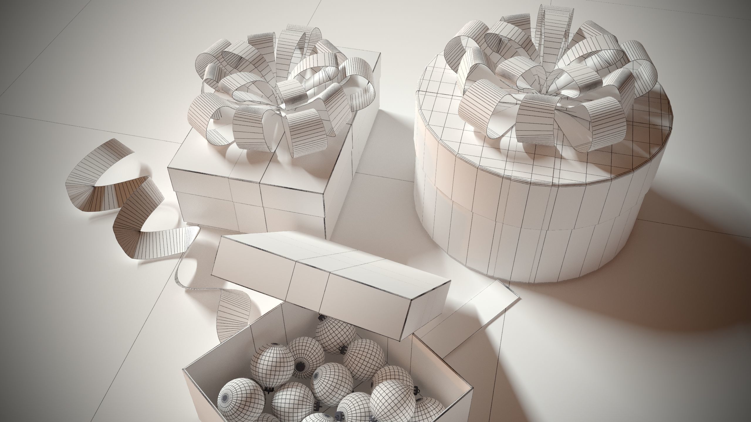 New Year Christmas Presents 3D model_6