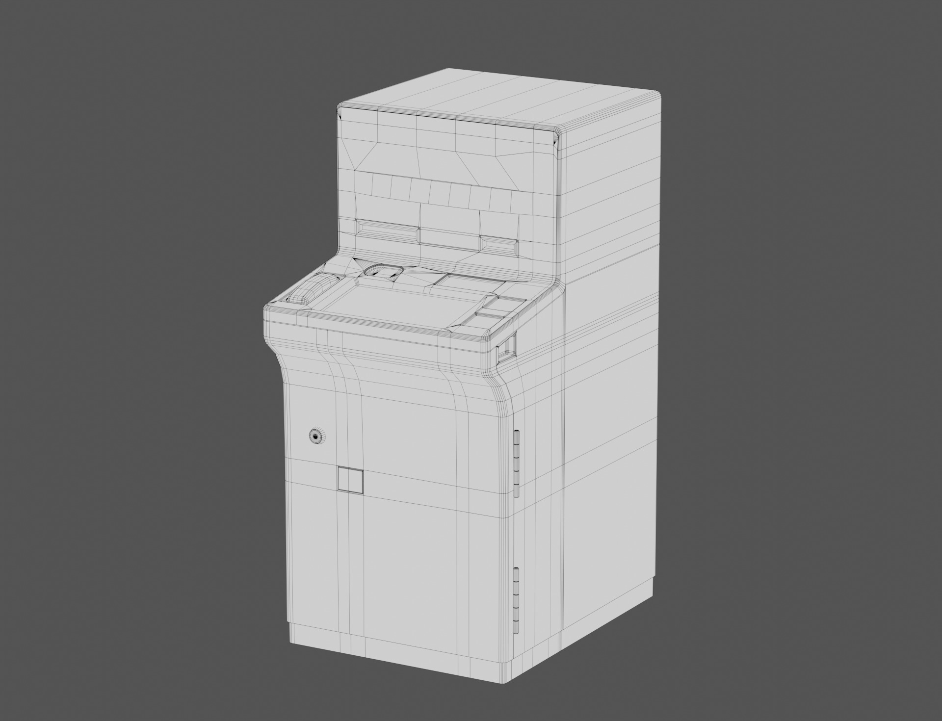Low-Poly Japanese ATM Low-poly 3D model_5