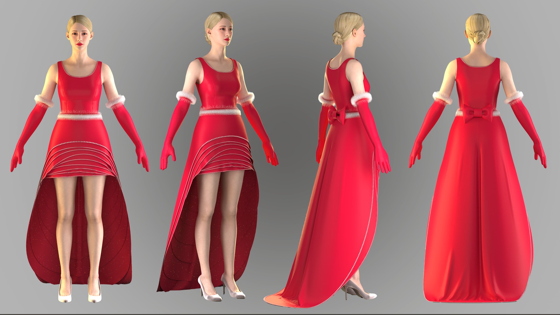 CHristmas Dress 3D model_3