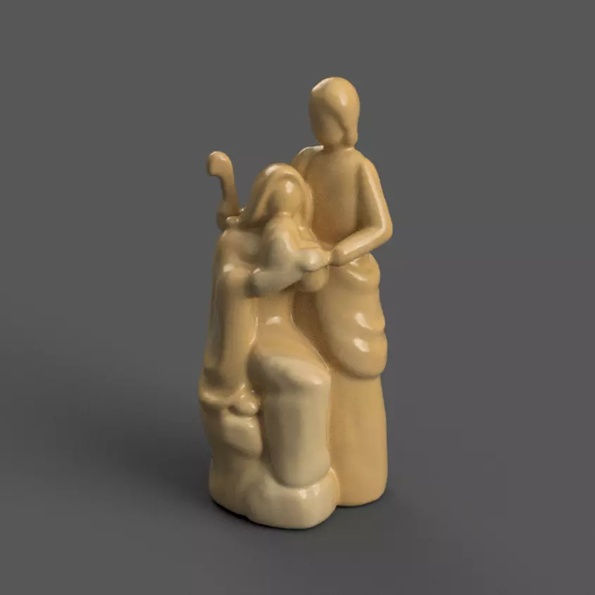 mini nativity sence for desk - table - tree 2 3D print model_0