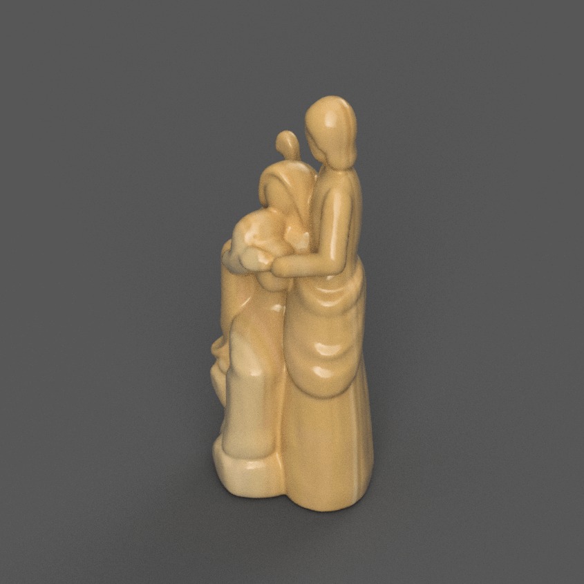mini nativity sence for desk - table - tree 2 3D print model_1