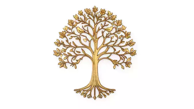 decor set wall panel wall tree relief mural CNC 46