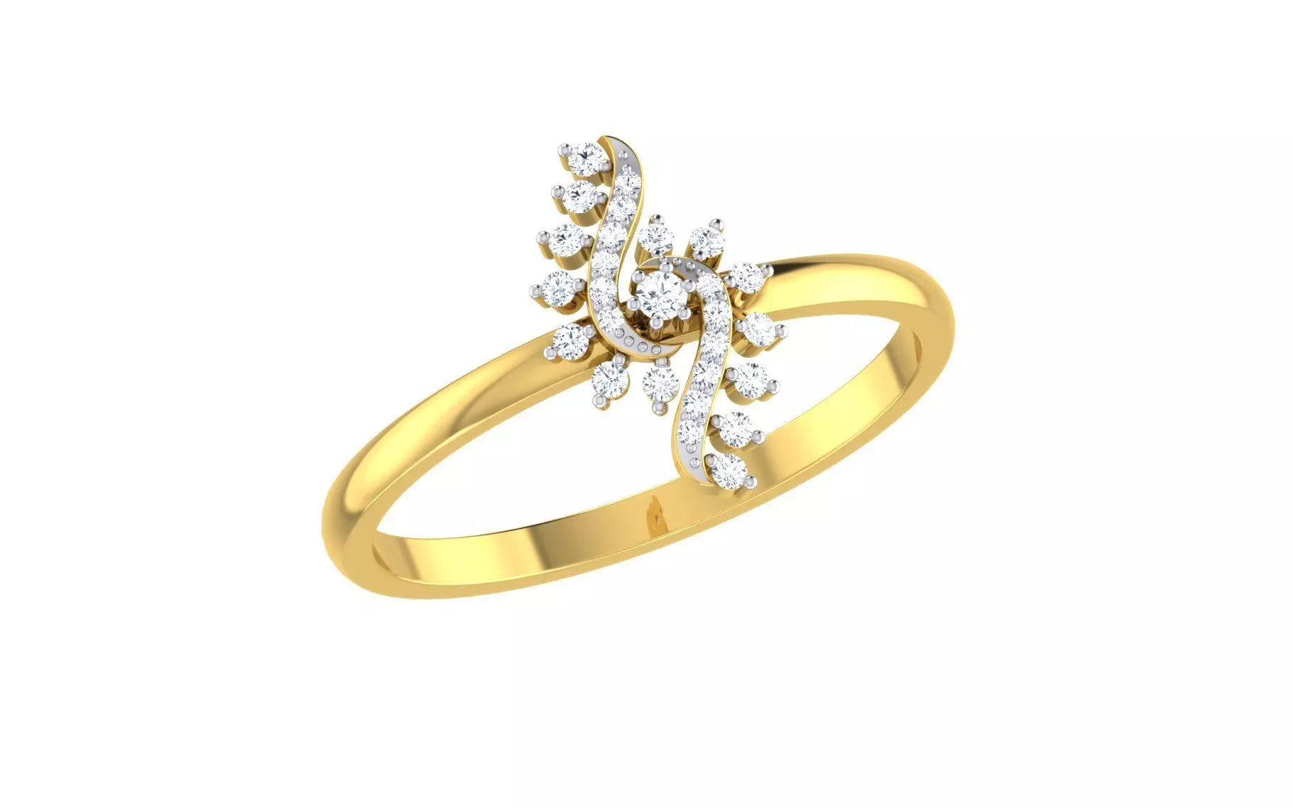 Women Ring Render 3dm STL OBJ FBX Details 3D print model_0