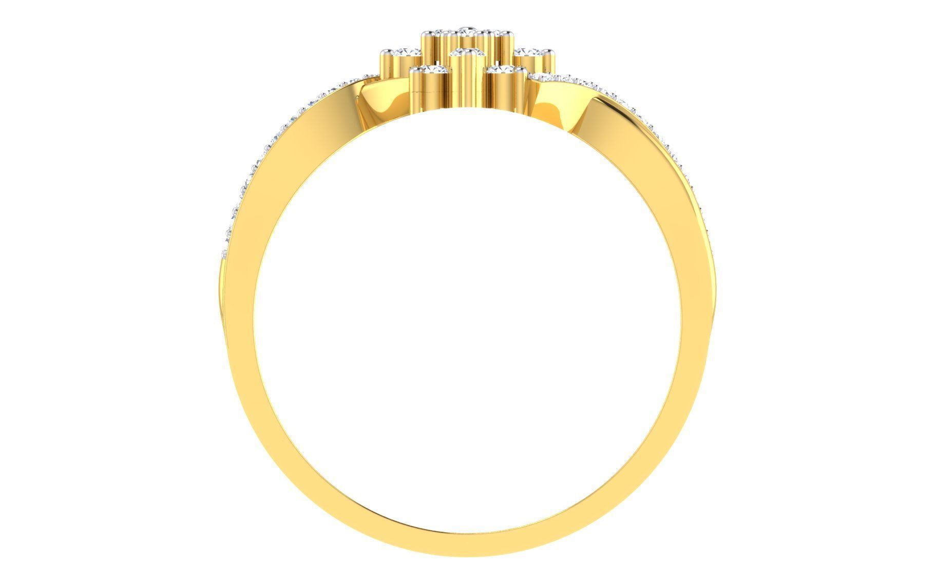 Women Ring Render 3dm STL OBJ FBX Details 3D print model_3