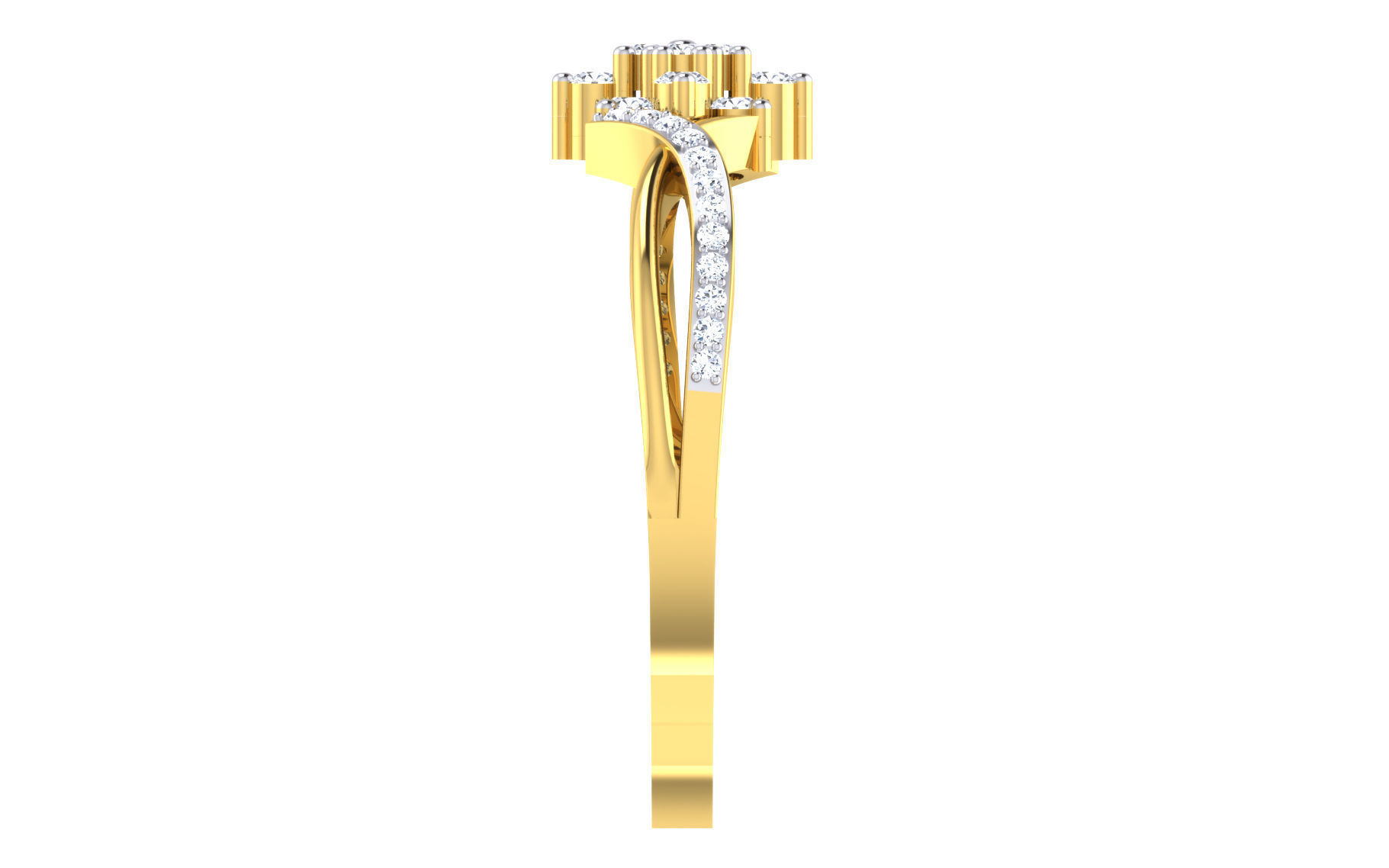 Women Ring Render 3dm STL OBJ FBX Details 3D print model_5