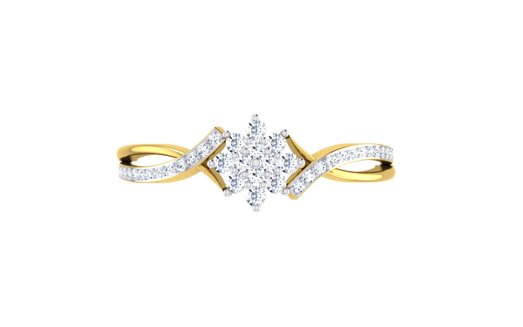 Women Ring Render 3dm STL OBJ FBX Details 3D print model_7