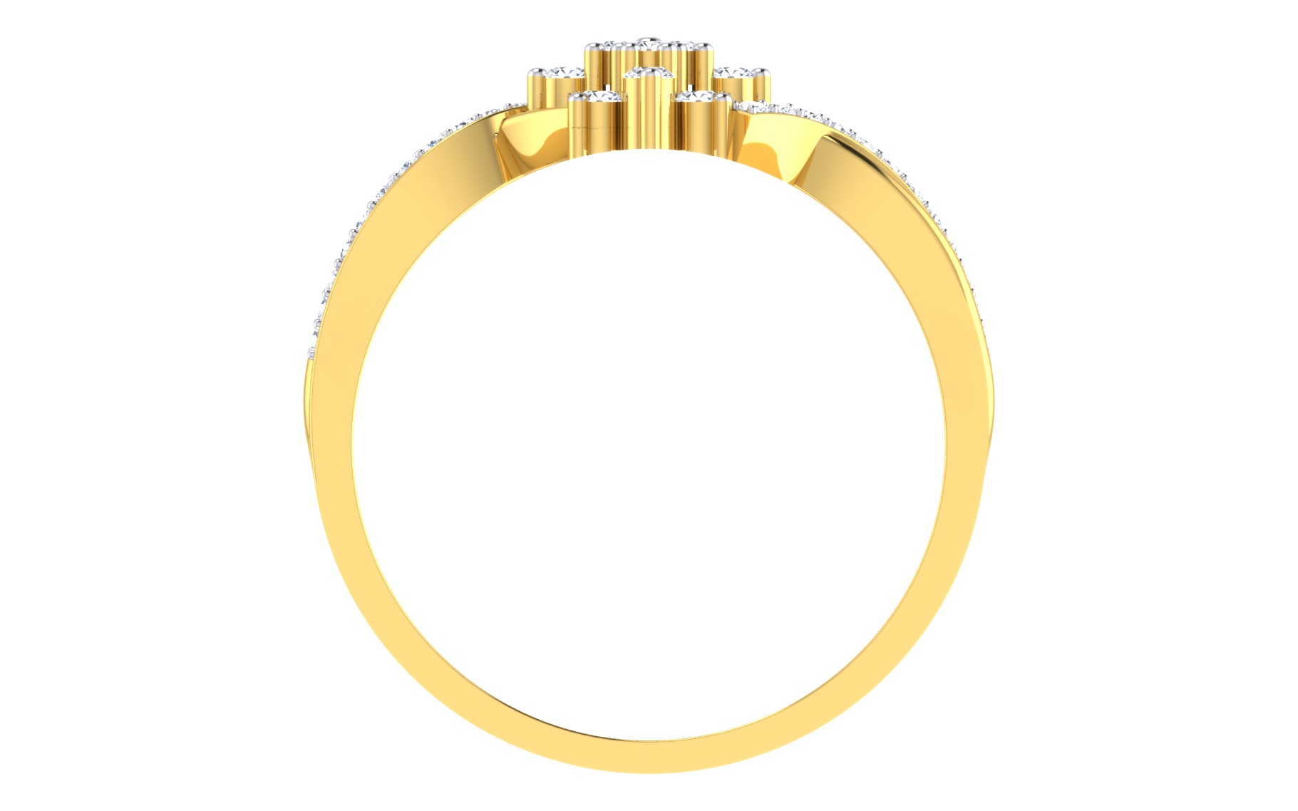 Women Ring Render 3dm STL OBJ FBX Details 3D print model_4