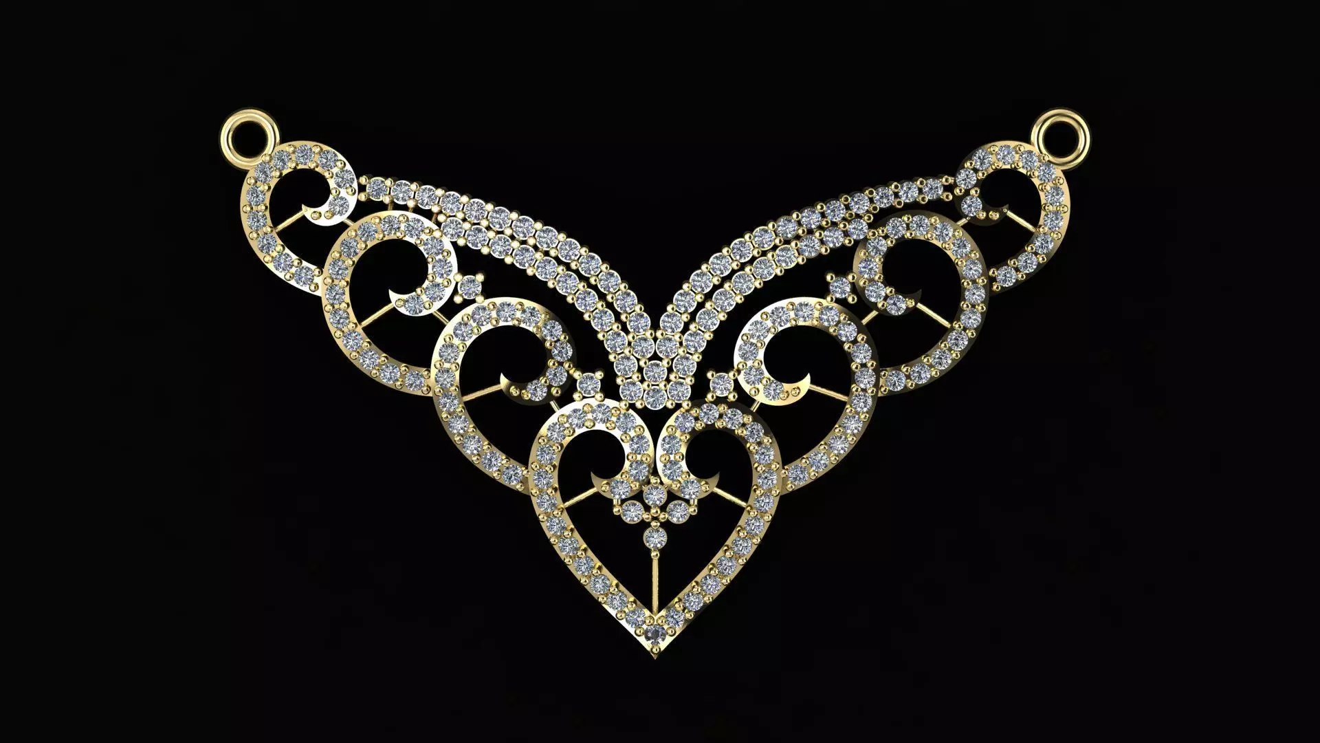 HIP HOP FANCY NECKLACE 3D PRINTABLE MODEL 3D print model