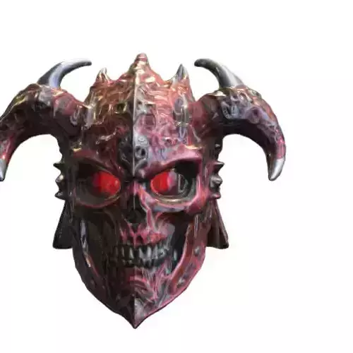 Demonic Skull Helmet 3D