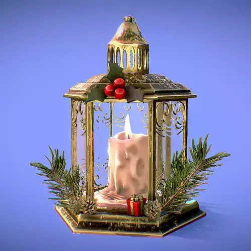 Christmas Holiday Candle Lantern