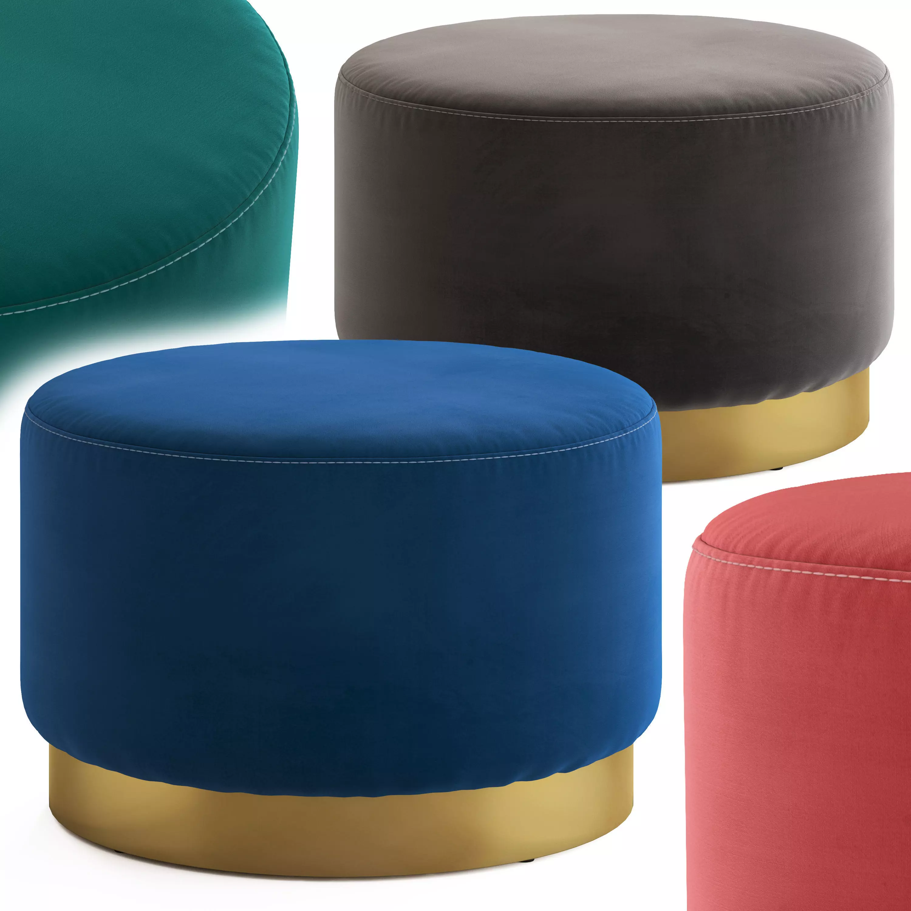 Cult Furniture Viserra Low Stool 3D model_0