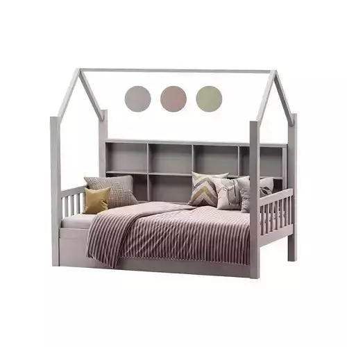 Bed with Trundle roof 3D model