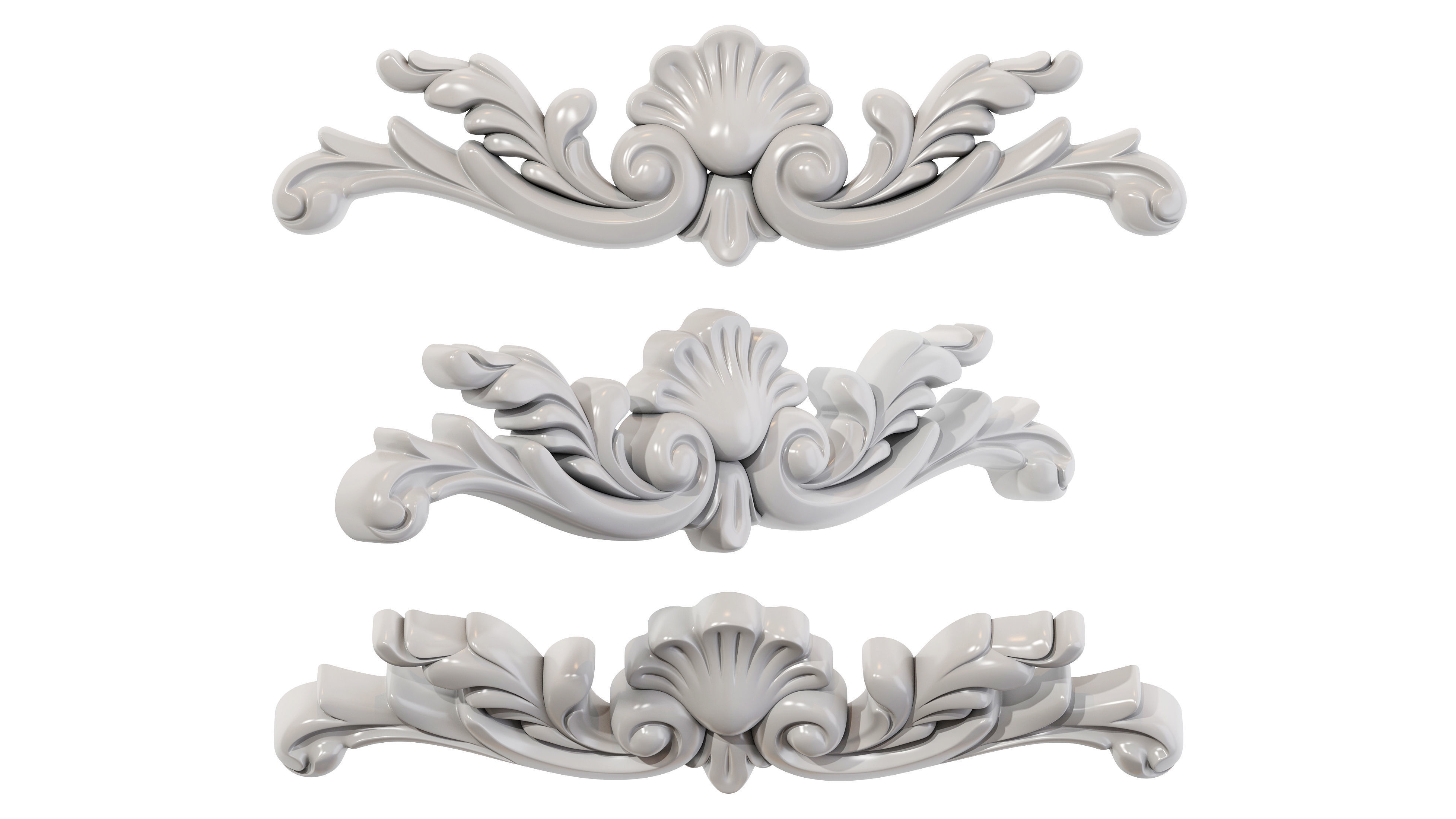 Classic carved 233 3D model_4