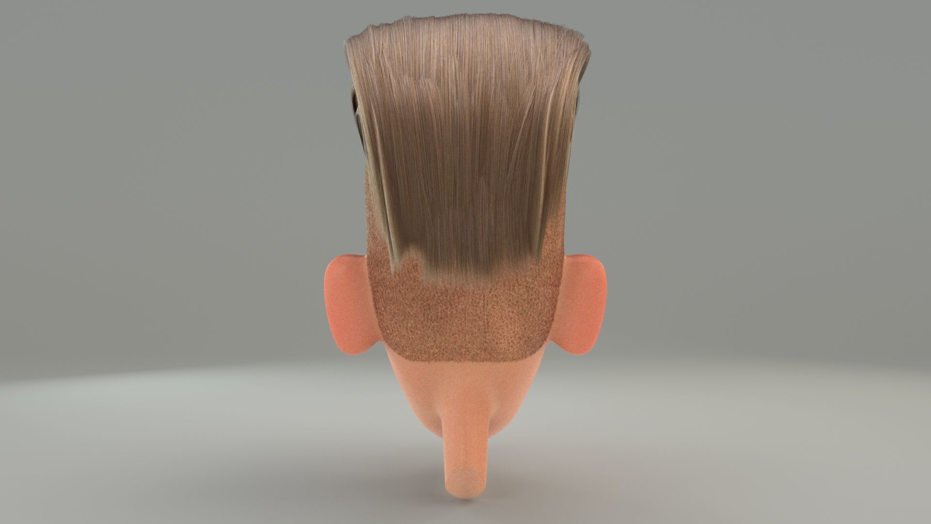 Cartoon Boy Head 3D model_4