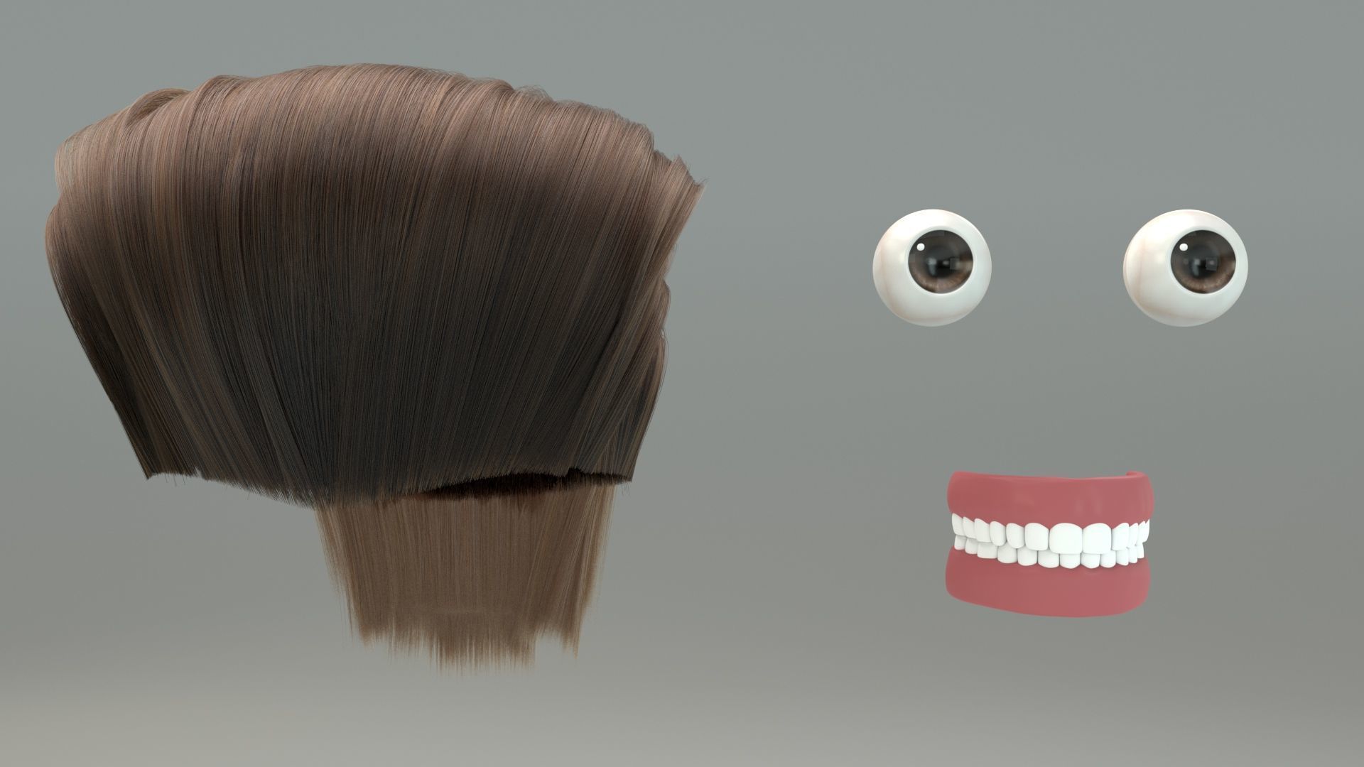 Cartoon Boy Head 3D model_16