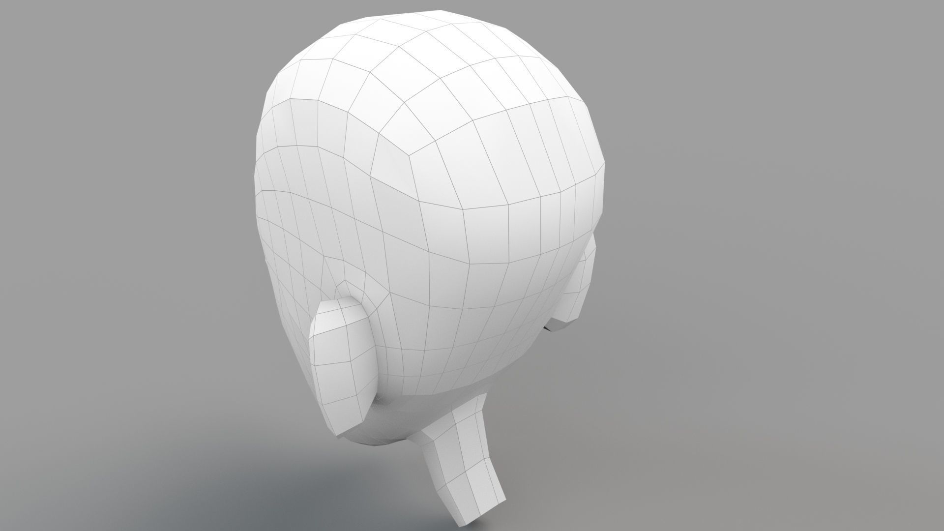 Cartoon Boy Head 3D model_13