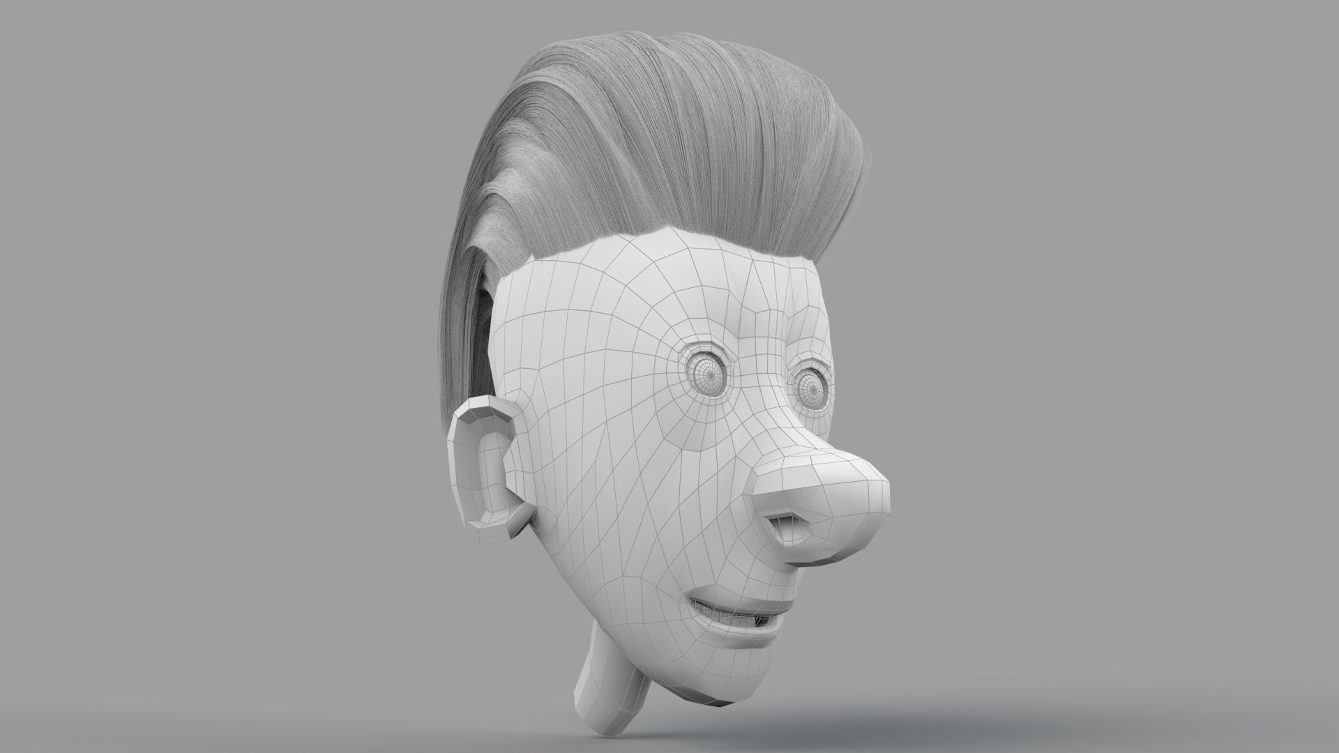 Cartoon Boy Head 3D model_11