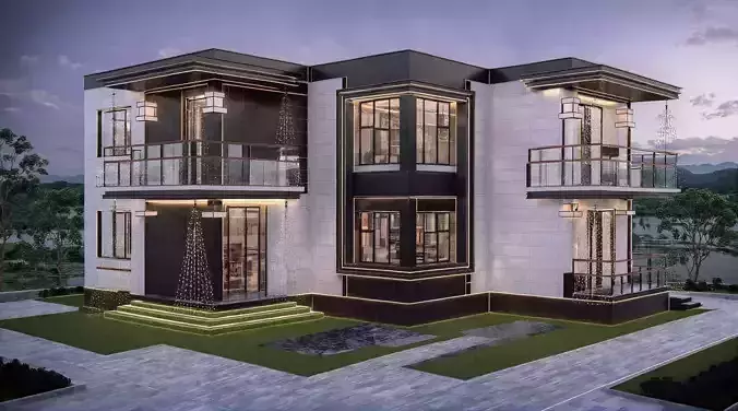 Villa adnan 2  Low-poly 3D model