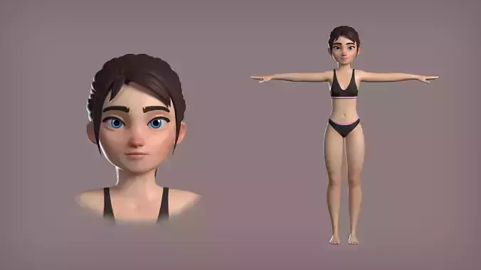 Cartoon Woman Character