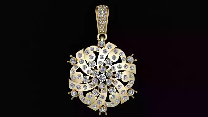 LUXURY RUSSIAN STYLE DIAMONT PENDANT 3PRINTABLEMODEL 