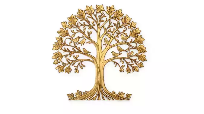 decor set wall panel wall tree relief mural CNC 47